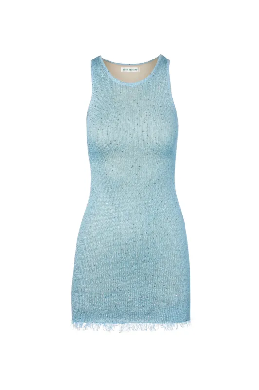 Natalia Mini Dress - Baia Blue Sequin sold by Asta Resort