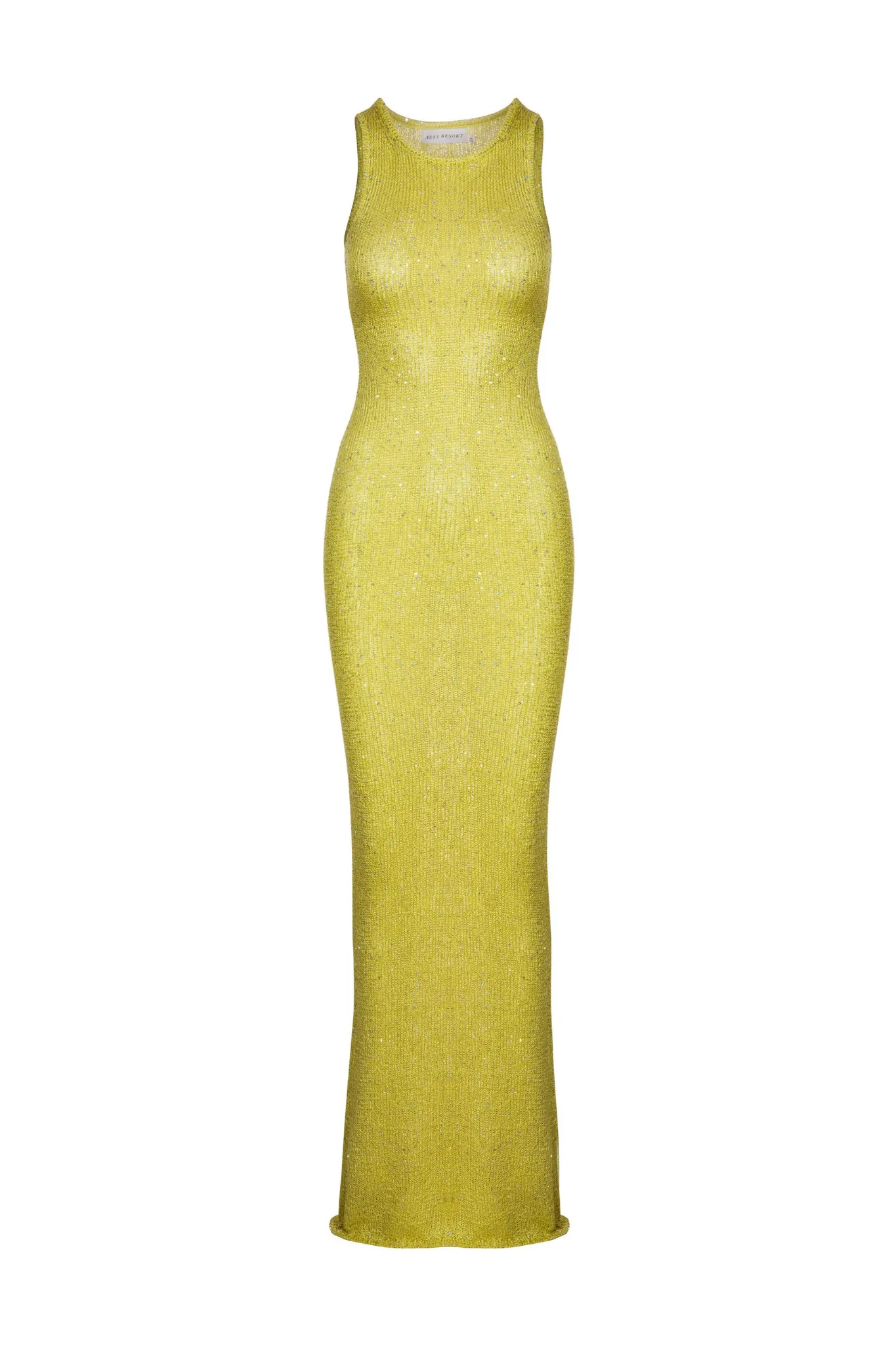 Natalia Dress - Chartreuse Sequin sold by Asta Resort
