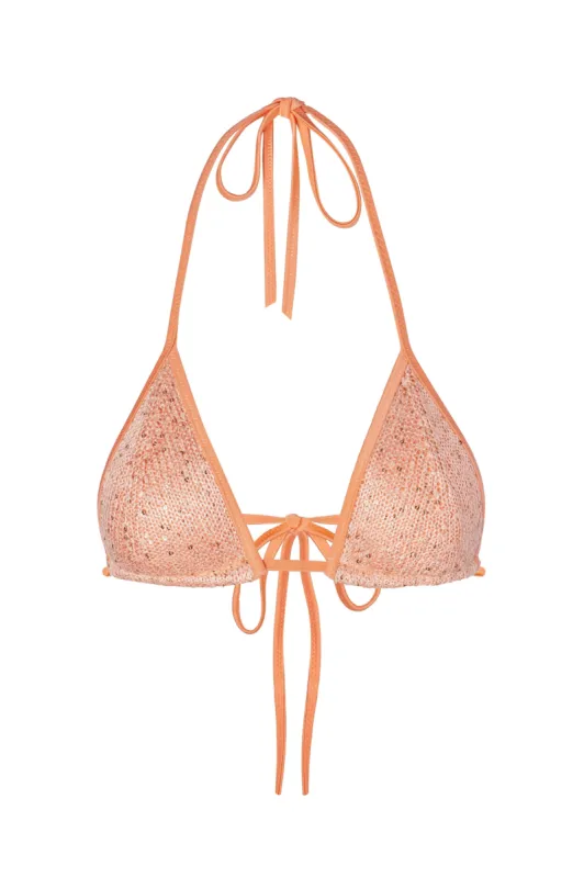 Lio Bikini Top - Apricot Sequin sold by Asta Resort