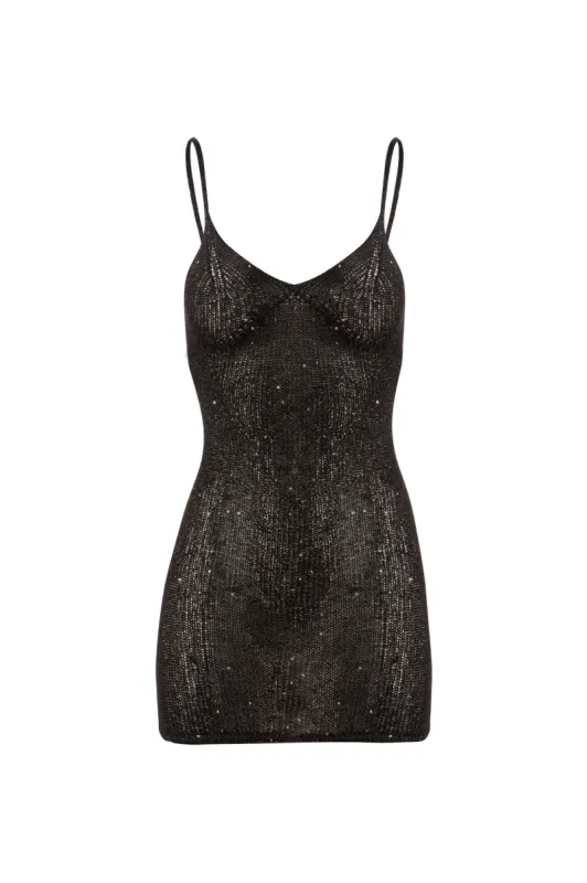 Delilah Mini Dress - Black Sequin sold by Asta Resort