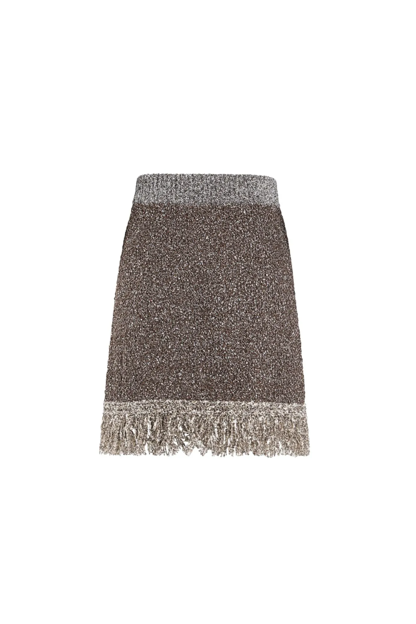 Bianca Fringed Mini Skirt - Tobacco Sequin sold by Asta Resort product image thumbnail 3