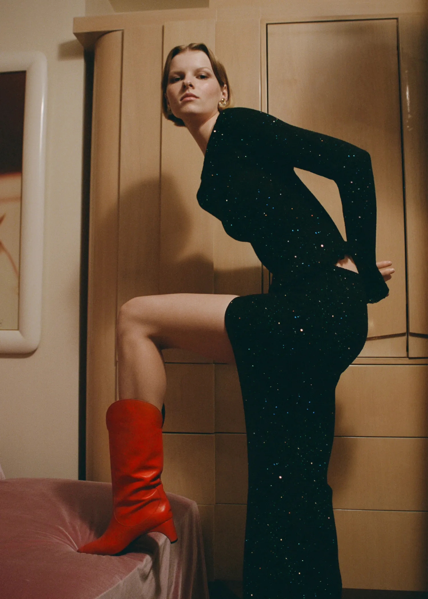 Carolina Split Skirt - Black Sequin sold by Asta Resort product image thumbnail 2