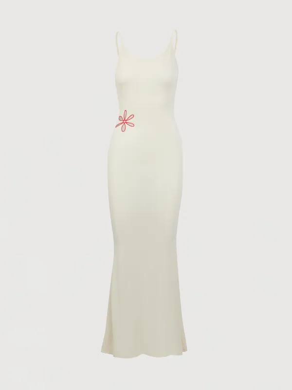 Stella Cut Out Dress - Creme sold by Asta Resort