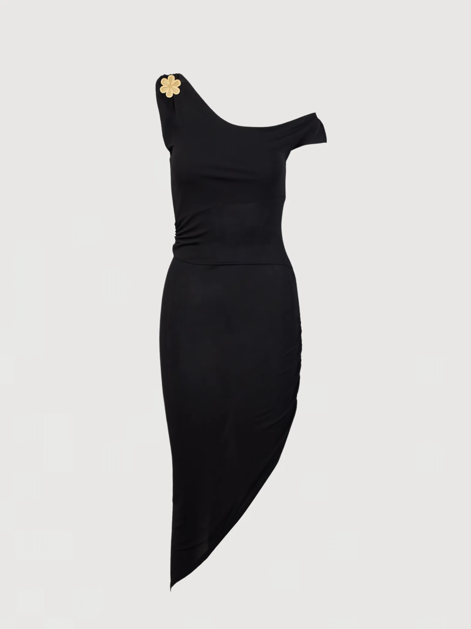 Louisa Brooch Dress - Black sold by Asta Resort