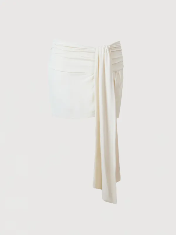 Chloe Mini Skirt - Creme sold by Asta Resort