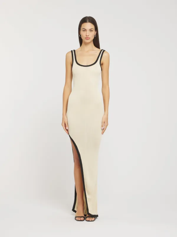 Naomi Split Dress - Champagne sold by Asta Resort