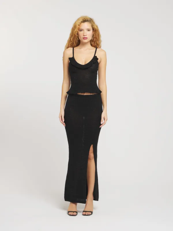 Michaela Camisole - Black Sequin sold by Asta Resort