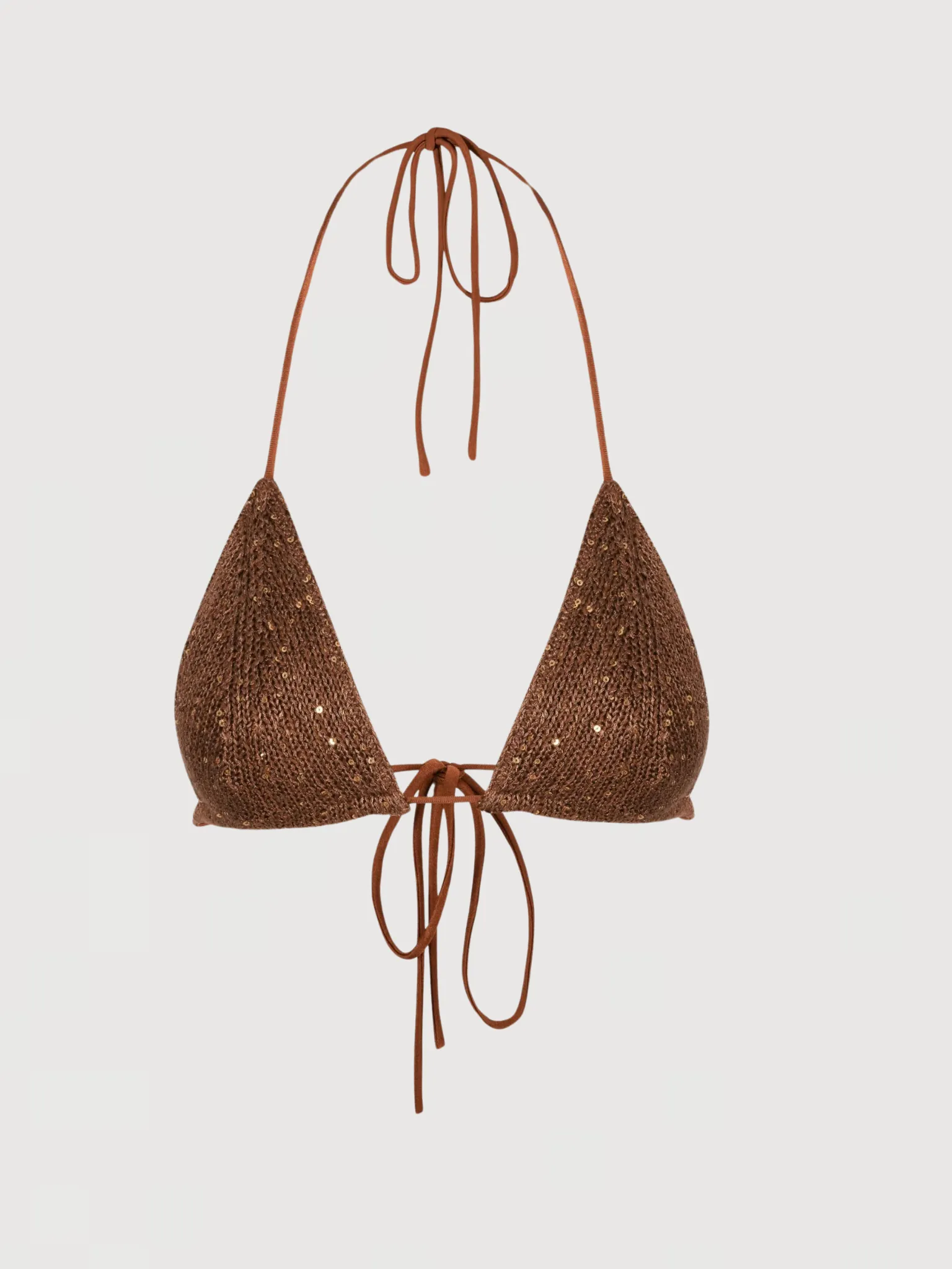 Lio Bikini Top - Cocoa Sequin sold by Asta Resort