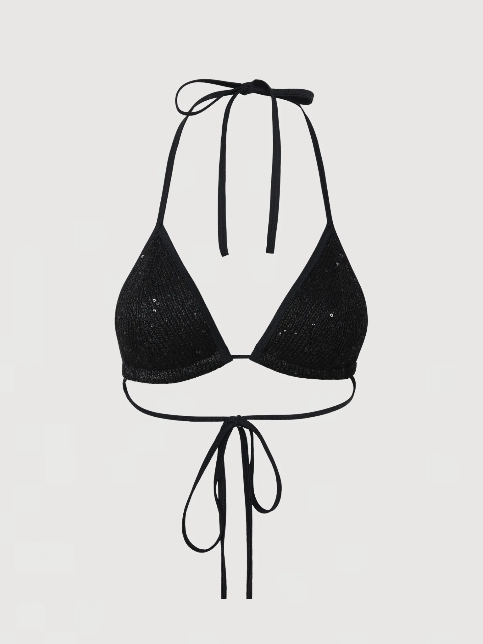 Lio Bikini Top - Black Sequin sold by Asta Resort