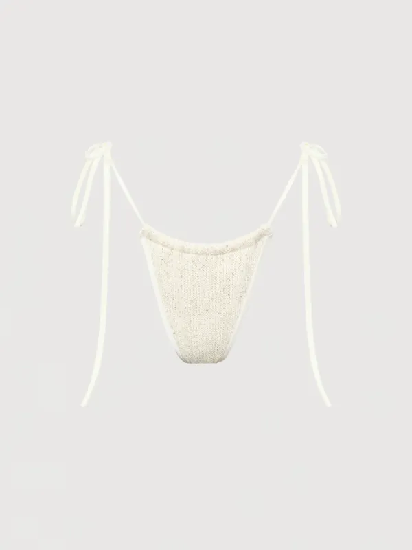 Lio Bikini Bottom - Ivory Sequin sold by Asta Resort