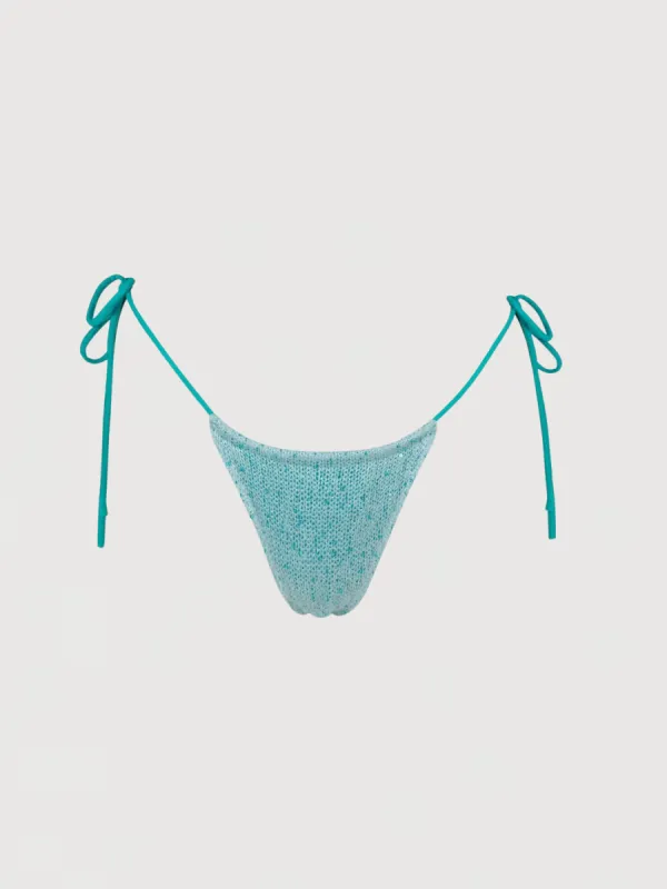 Lio Bikini Bottom - Aqua Sequin sold by Asta Resort