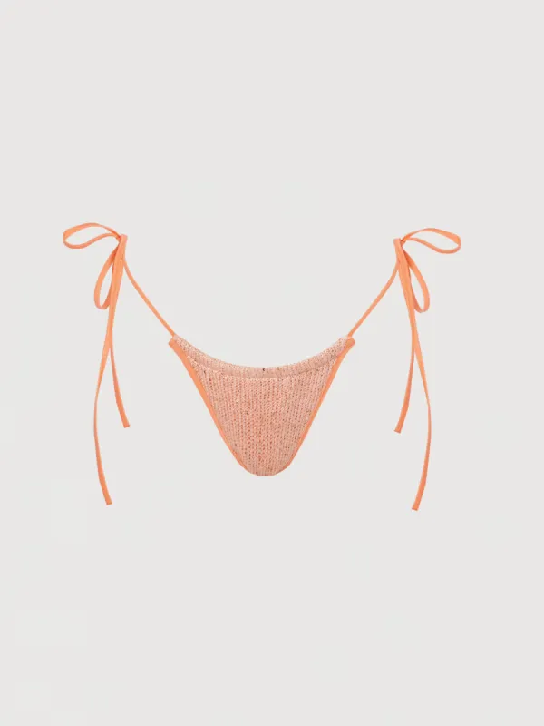 Lio Bikini Bottom - Apricot Sequin sold by Asta Resort