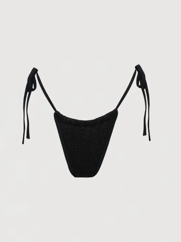 Lio Bikini Bottom - Black Sequin sold by Asta Resort