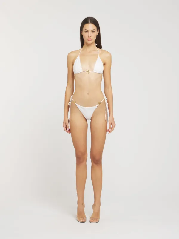 Juliana Bikini Bottom - White sold by Asta Resort