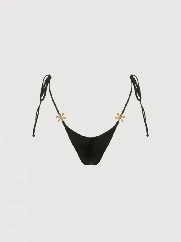 Juliana Bikini Bottom - Black sold by Asta Resort