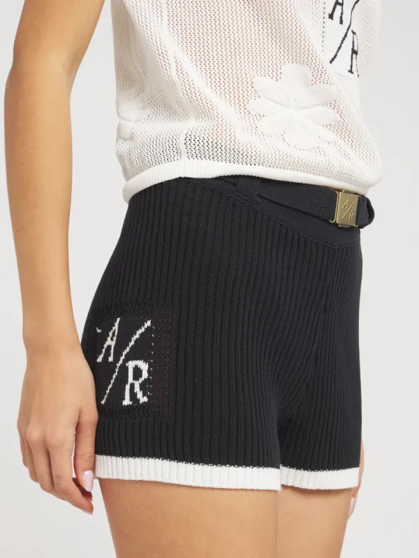 Francie Belted Short - Black sold by Asta Resort