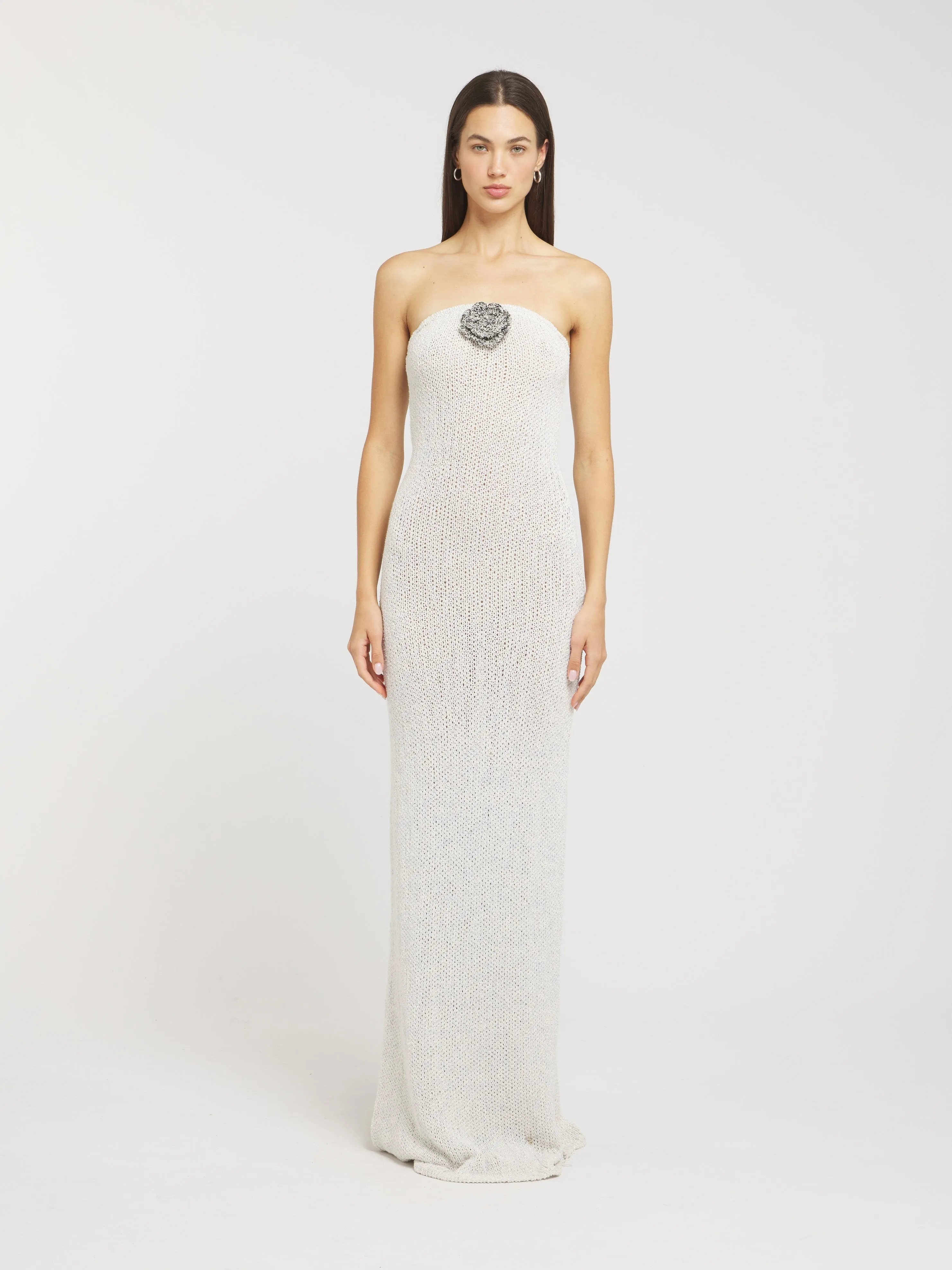 Chiara Column Dress - Pearl sold by Asta Resort