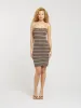 Celeste Midi Dress - Cocoa Sequin Stripe sold by Asta Resort