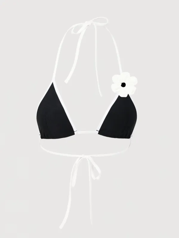 Ava Tri Bikini Top - Black sold by Asta Resort