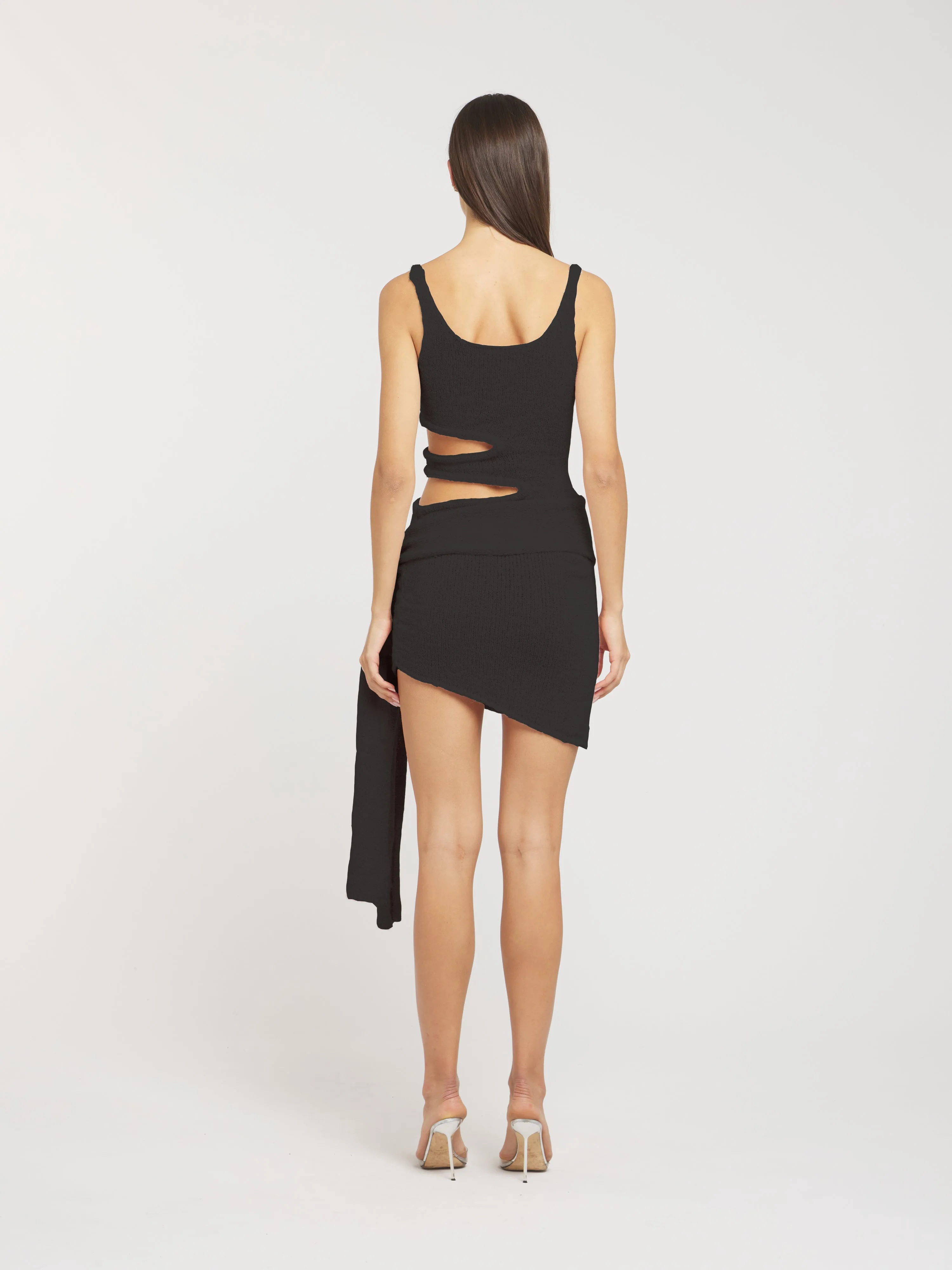 Allegra Mini Dress in Merino Alpaca - Black sold by Asta Resort product image thumbnail 2