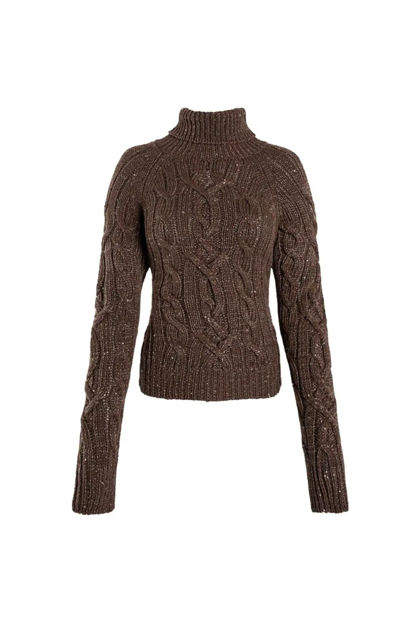Elsa Cable Knit Sweater - Tobacco Sequin sold by Asta Resort product image thumbnail 4