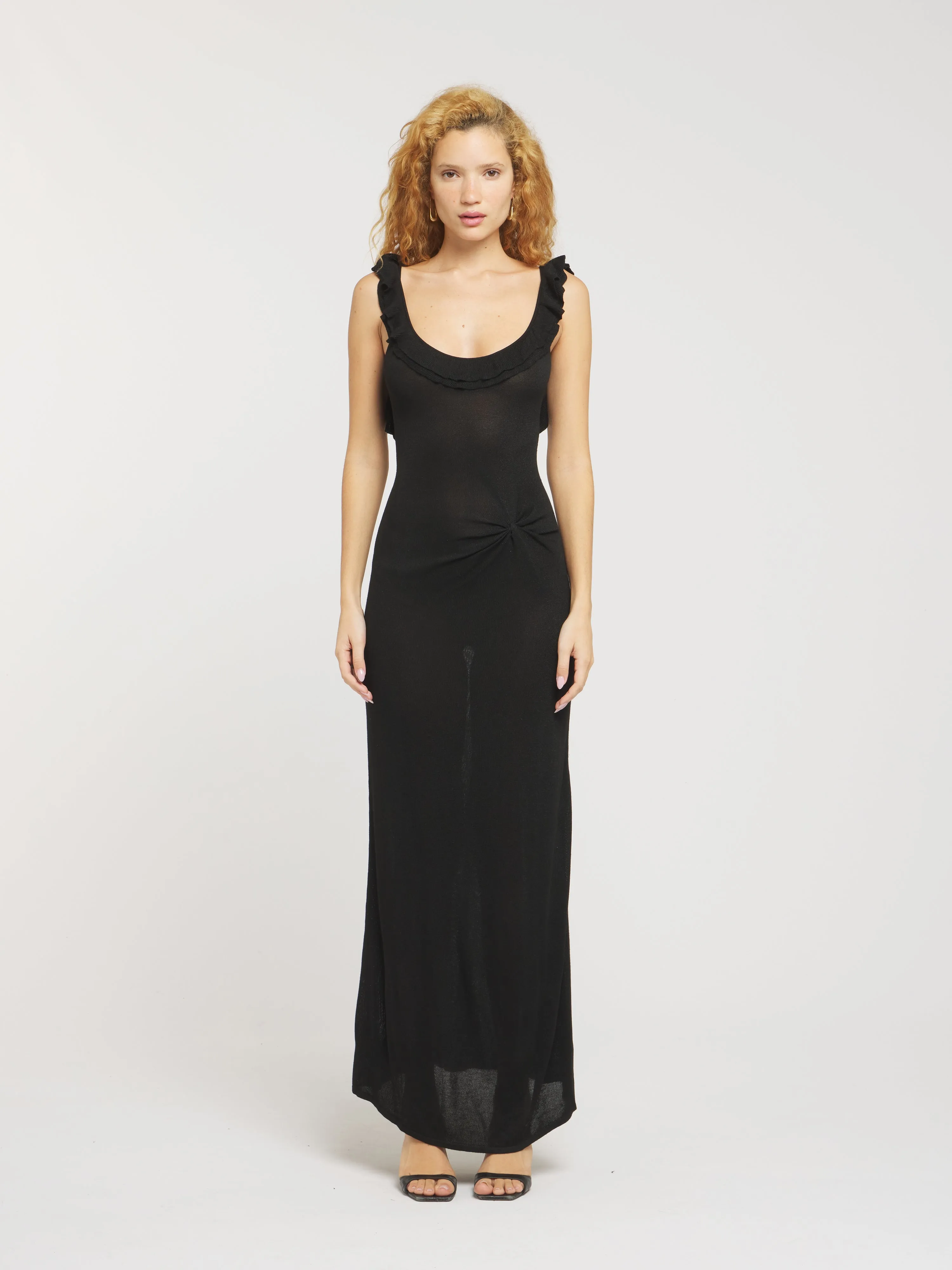 Elise Backless Dress - Black sold by Asta Resort