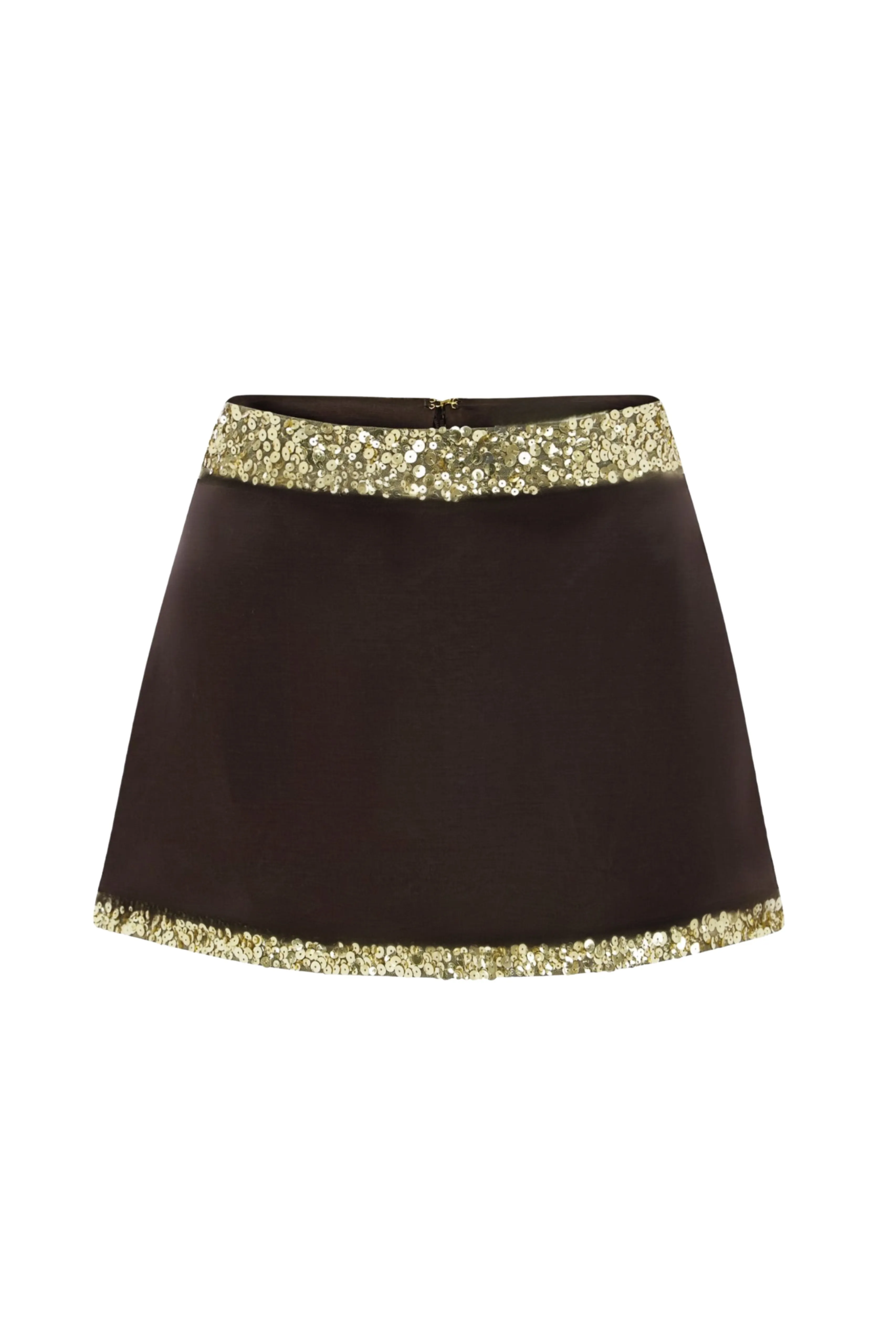 Celine Hand Beaded Mini Skirt - Cocoa sold by Asta Resort product image thumbnail 3