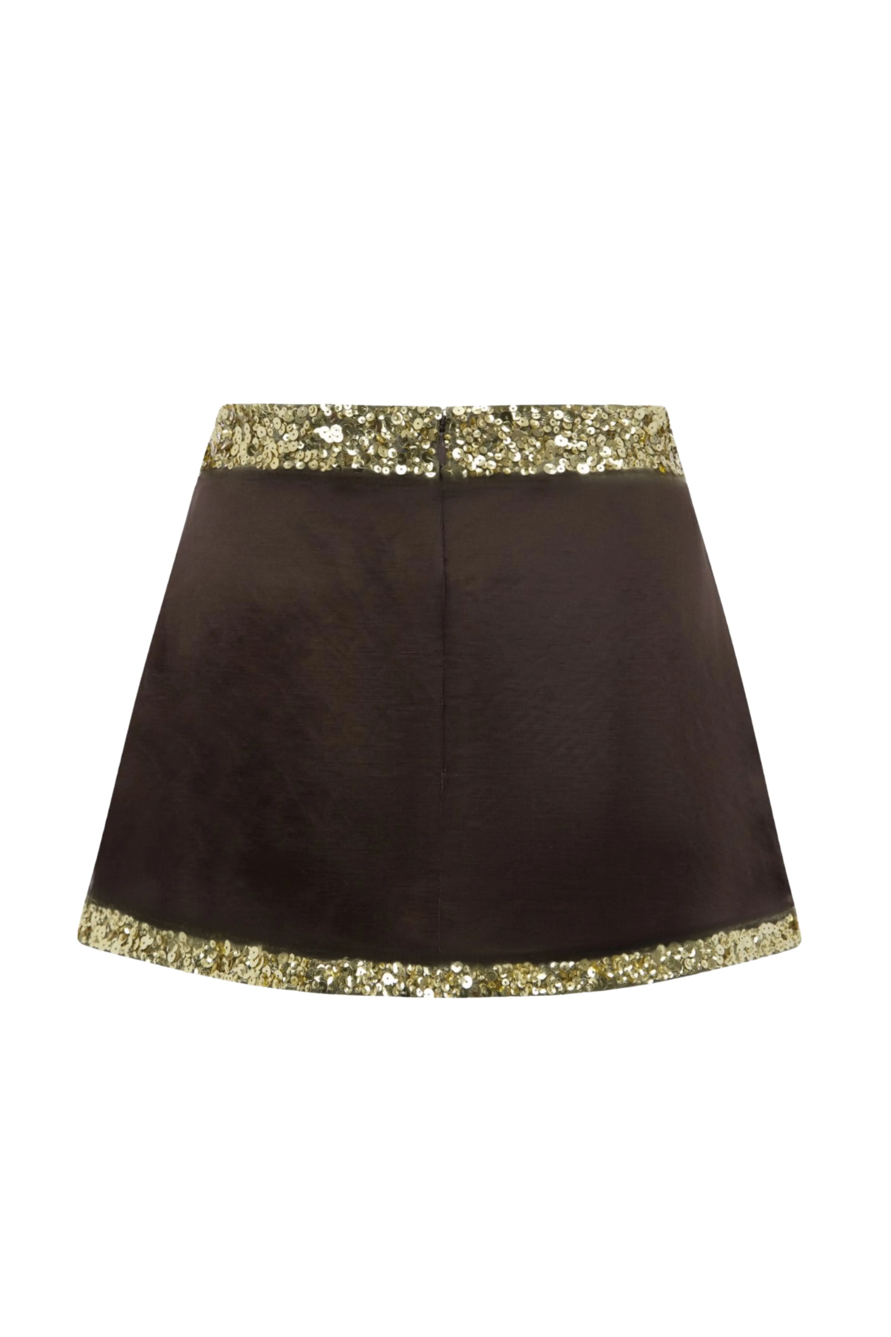 Celine Hand Beaded Mini Skirt - Cocoa sold by Asta Resort product image thumbnail 4