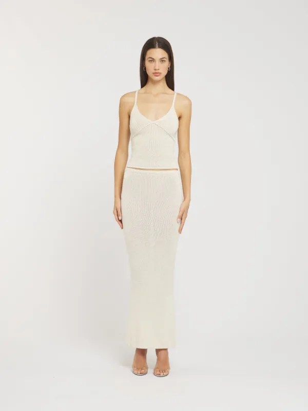 Carolina Camisole - Ivory Sequin sold by Asta Resort