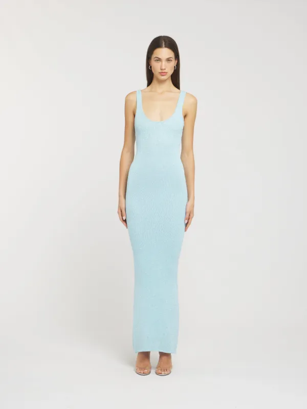 Ana Dress - Baia Blue Sequin sold by Asta Resort