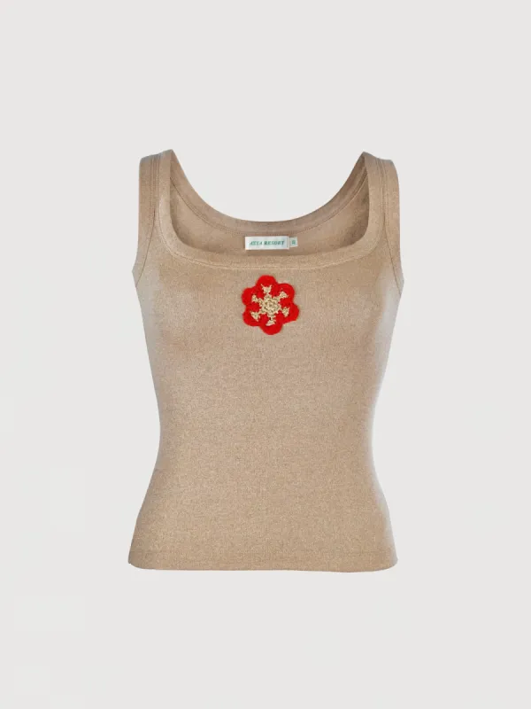 Asta Flower Camisole - Gold sold by Asta Resort