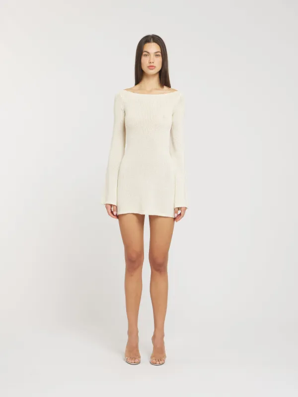 Audette Mini Dress - Ivory Sequin made by Asta Resort