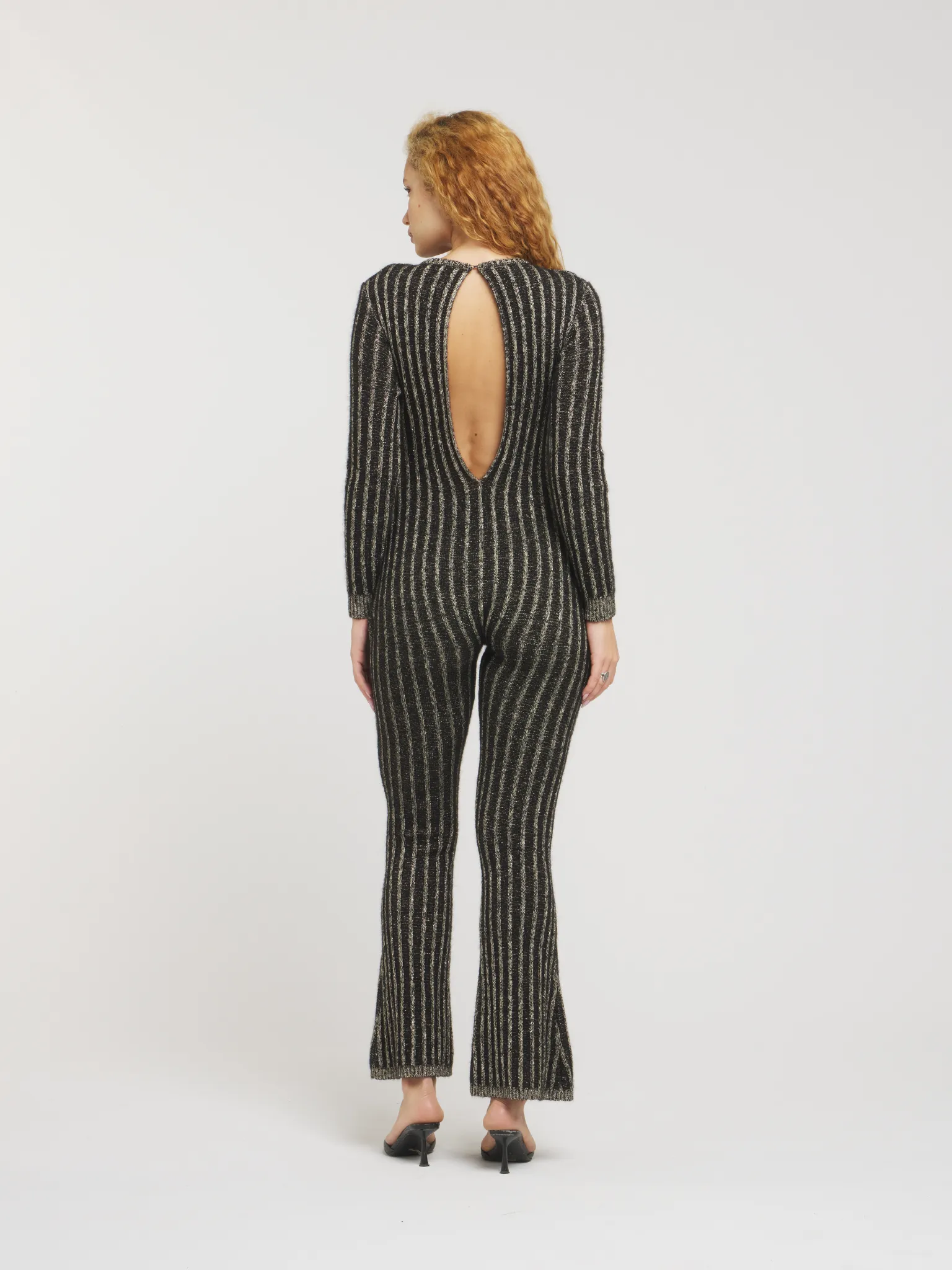 Gigi Jumpsuit - Black/Gold Shimmer sold by Asta Resort product image thumbnail 4