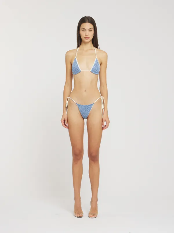 Lio Bikini Bottom - Sapphire Sequin sold by Asta Resort
