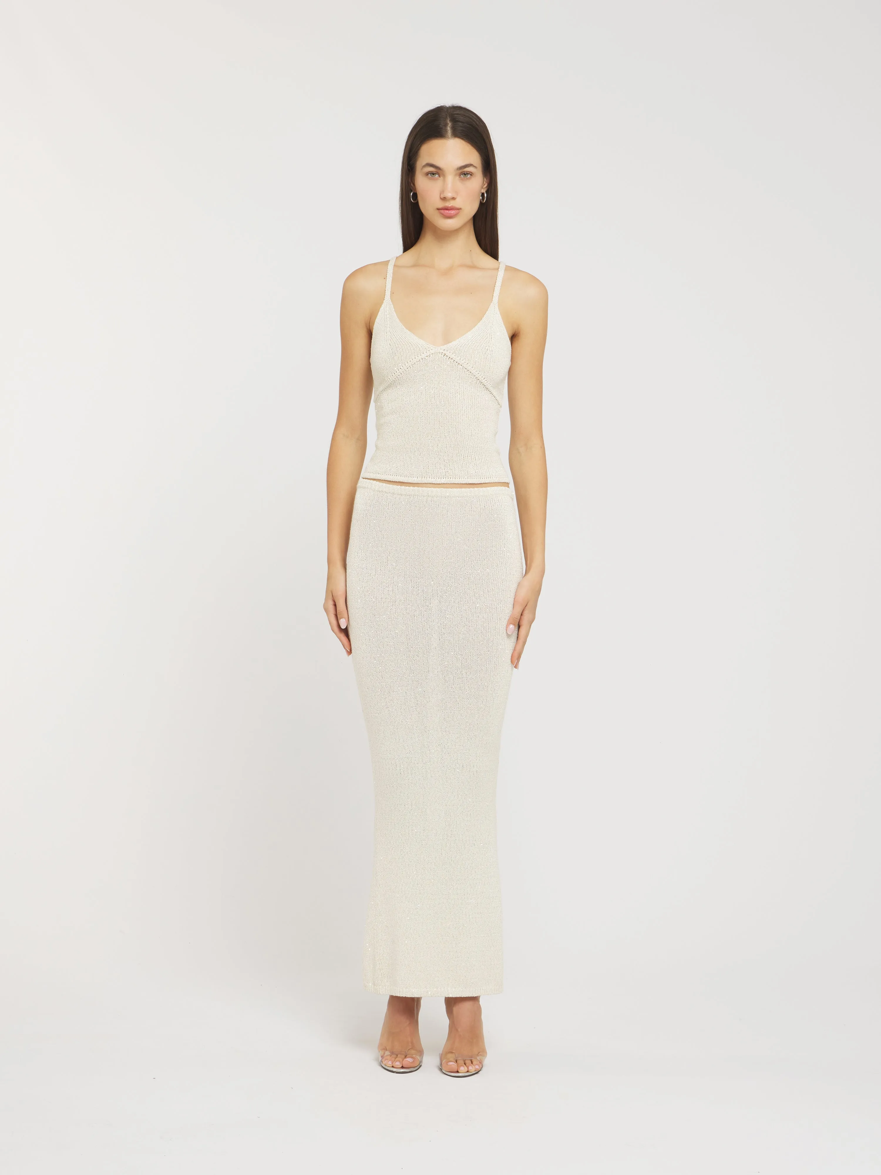 Carolina Skirt - Ivory Sequin sold by Asta Resort product image thumbnail 2