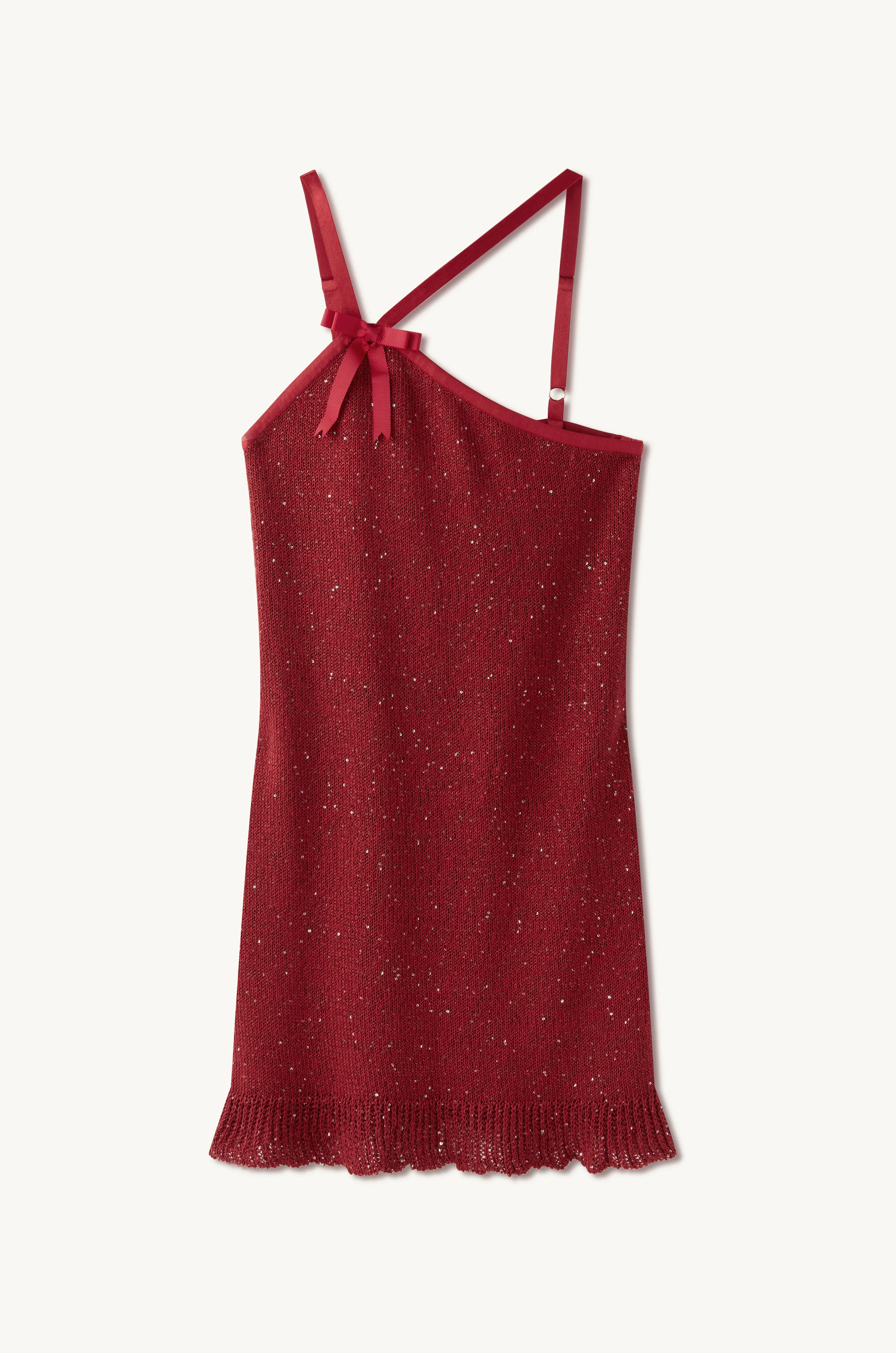 Aimee Mini Dress - Wine Sequin sold by Asta Resort