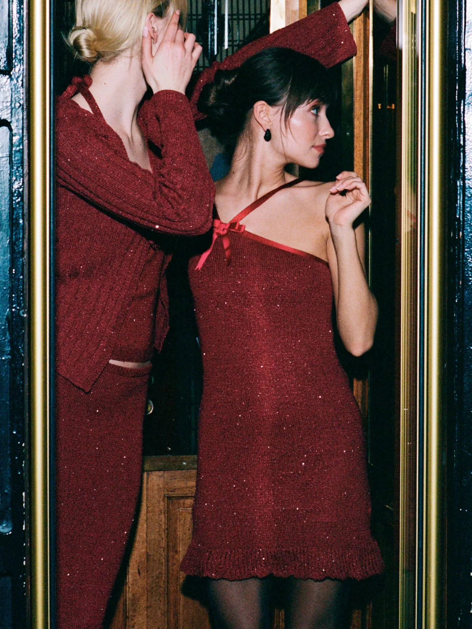 Aimee Mini Dress - Wine Sequin sold by Asta Resort product image thumbnail 5