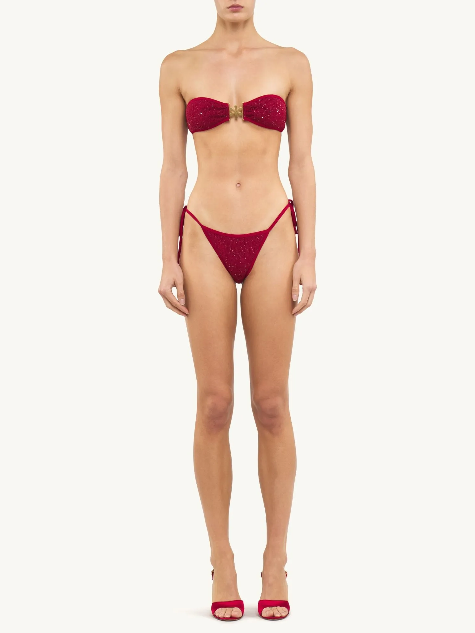 Mia Knitted Bikini Top - Wine sold by Asta Resort product image thumbnail 3