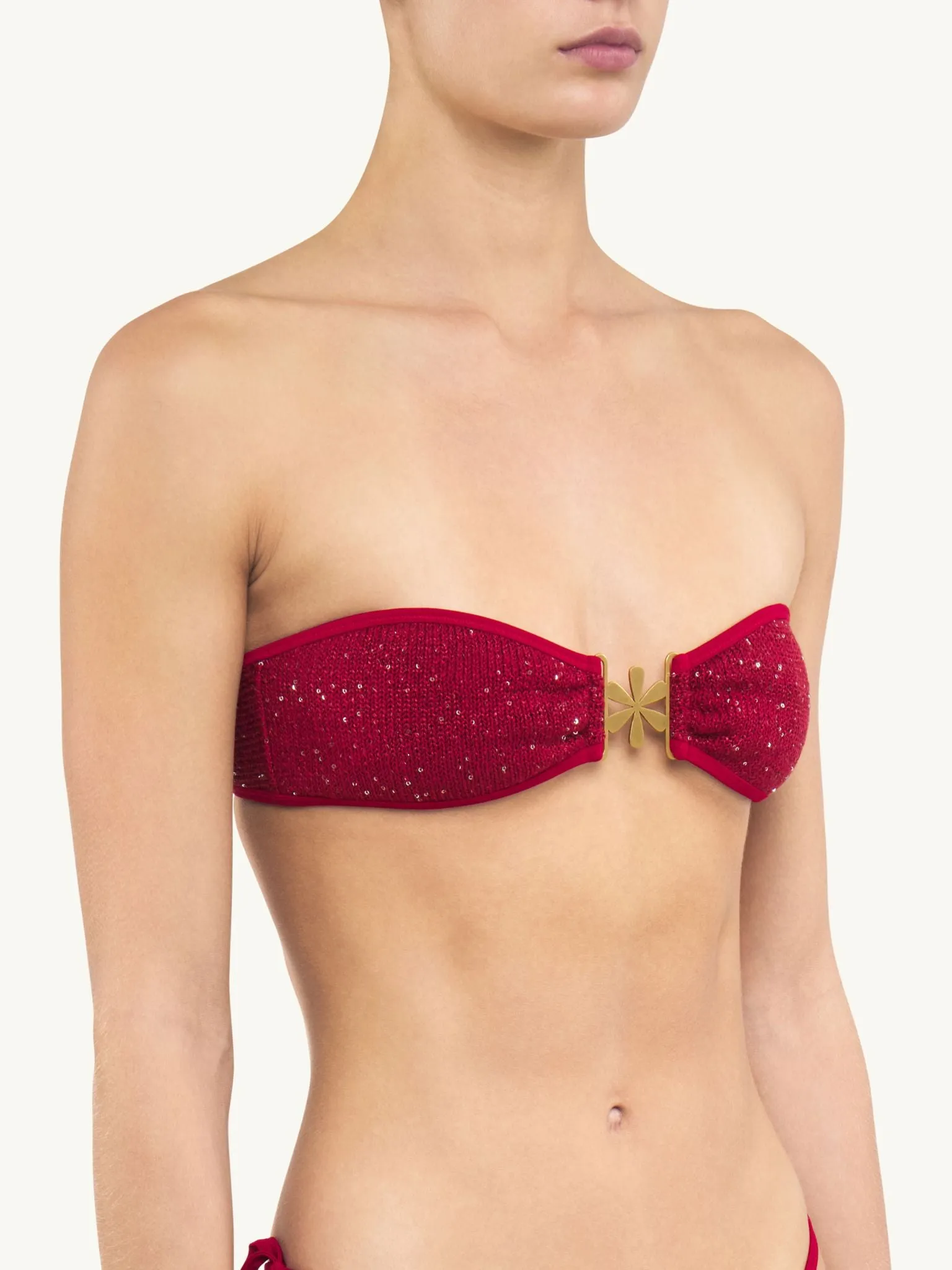 Mia Knitted Bikini Top - Wine sold by Asta Resort product image thumbnail 2