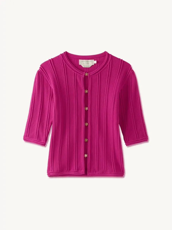 Delilah Cardigan - Dark Rose sold by Asta Resort