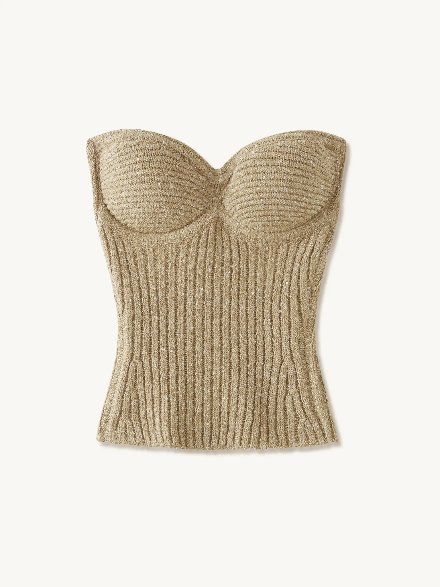 Colette Knitted Corset - Biscuit Sequin sold by Asta Resort
