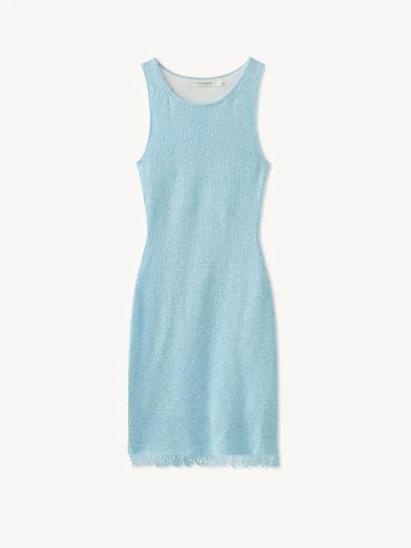 Natalia Mini Dress - Baia Blue Sequin sold by Asta Resort