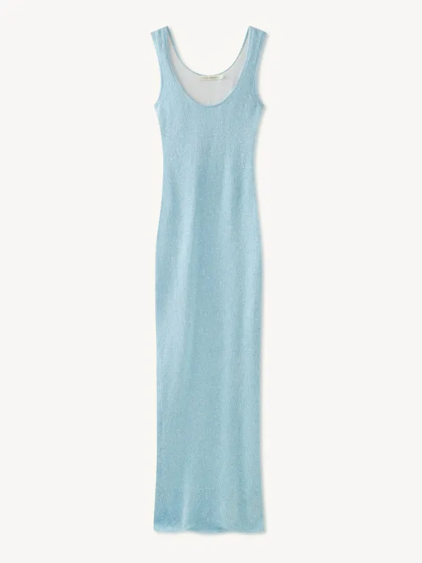 Ana Dress - Baia Blue Sequin sold by Asta Resort
