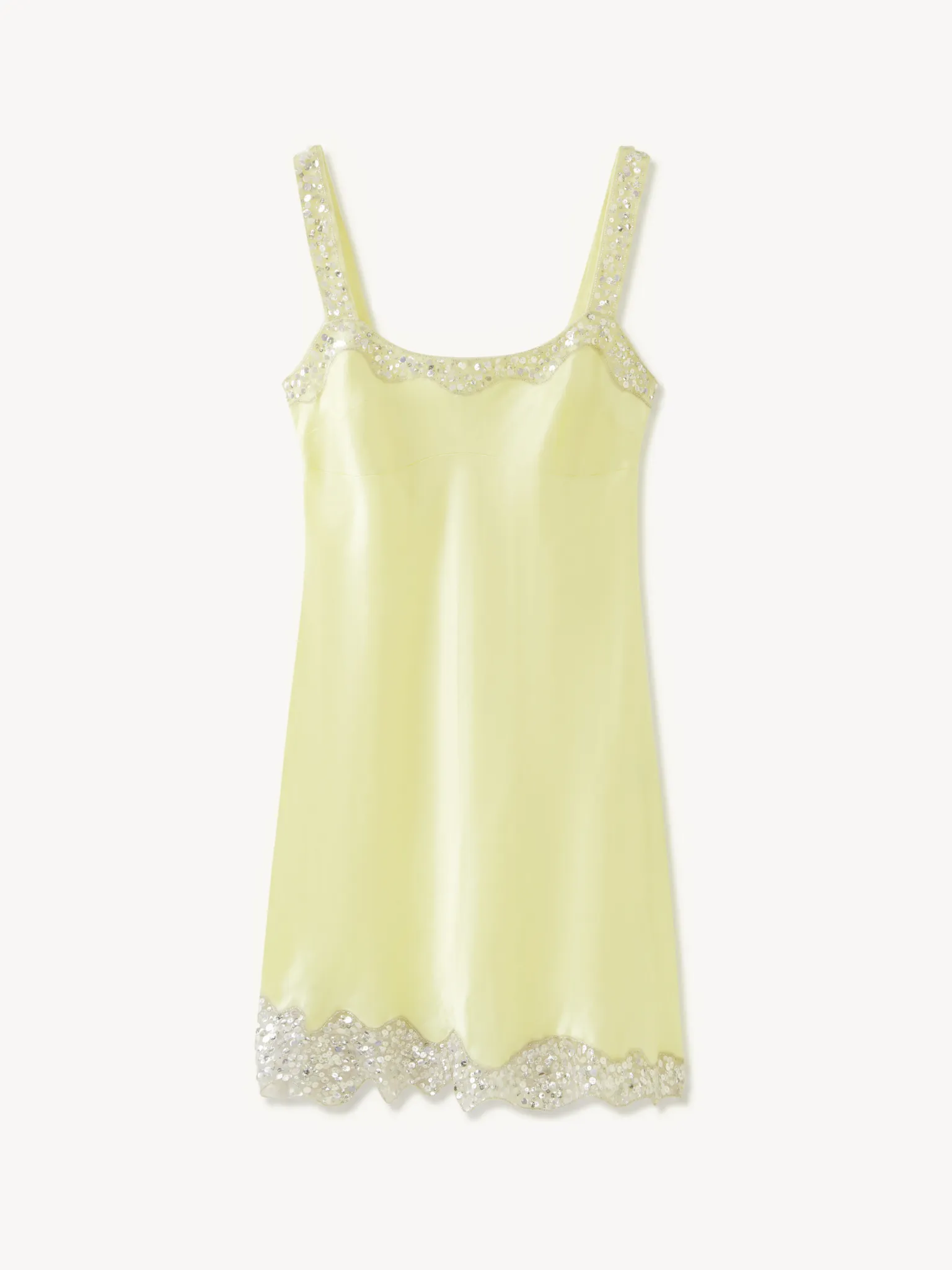 Nikolina Hand Beaded Mini Dress - Butter Yellow - Petite sold by Asta Resort