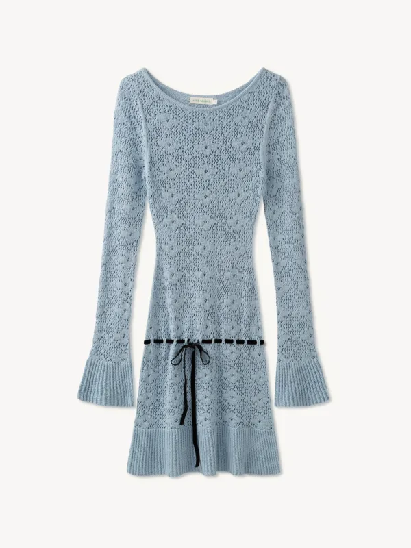 Vivienne Long Sleeve Mini Dress - Light Blue sold by Asta Resort