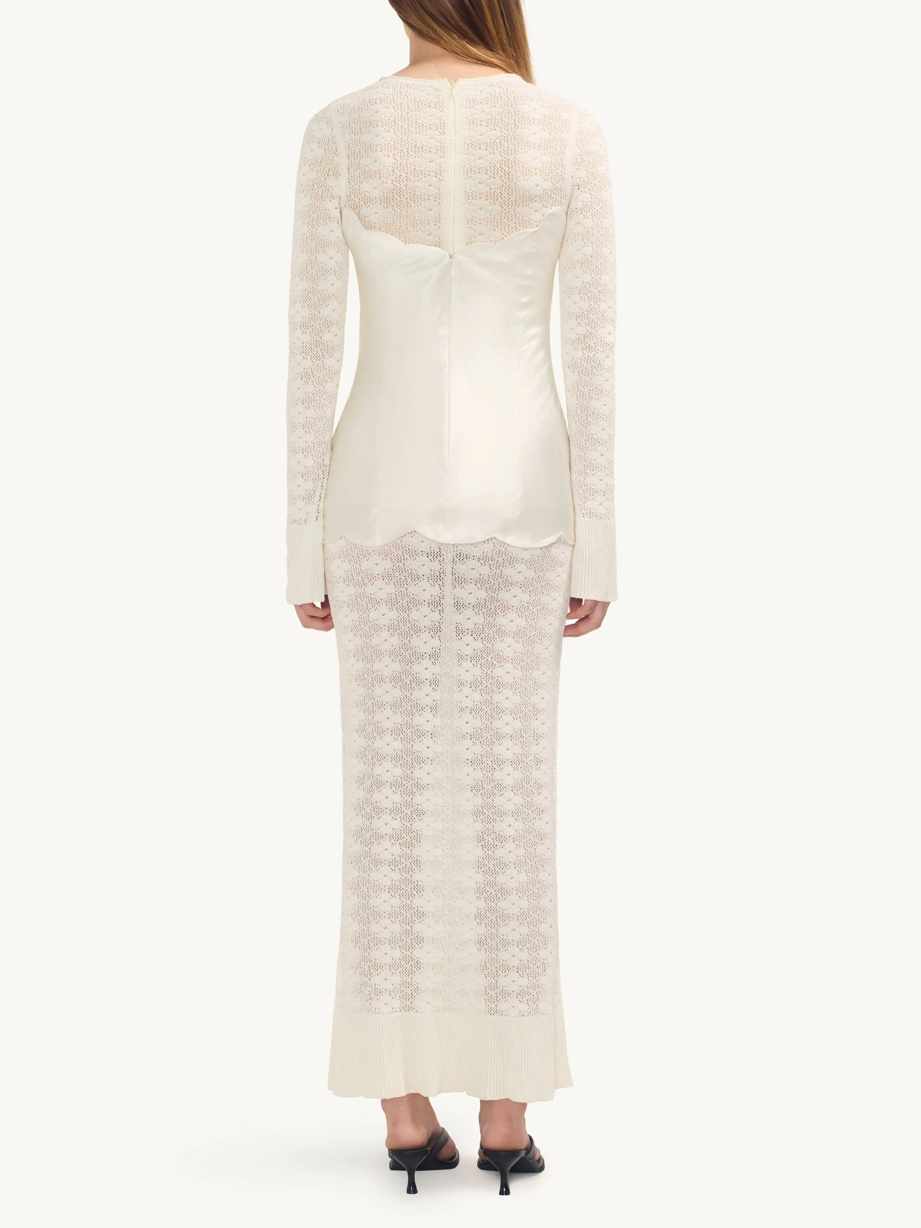 Miranda Long Sleeve Dress - Ivory sold by Asta Resort product image thumbnail 4