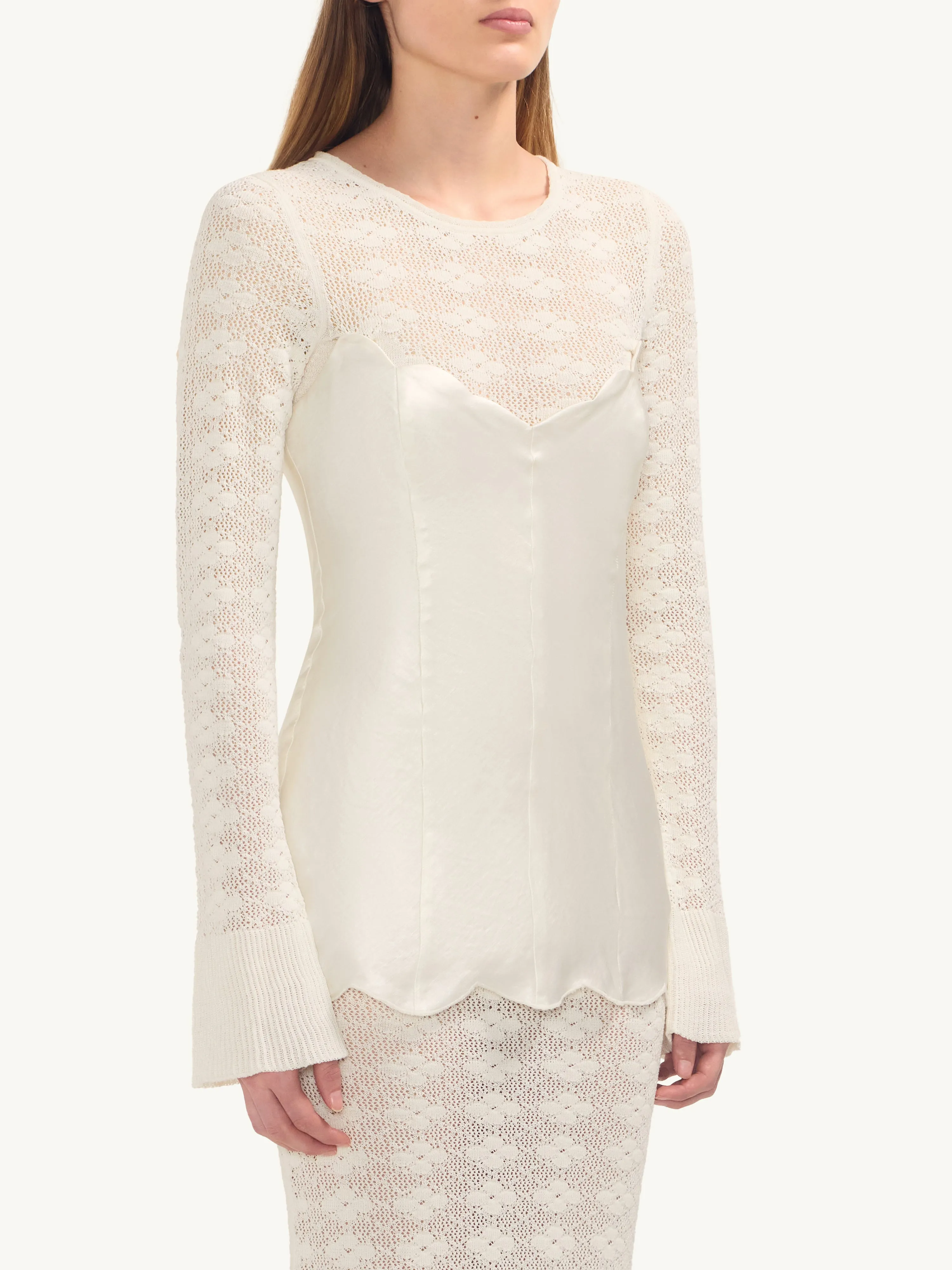 Miranda Long Sleeve Dress - Ivory sold by Asta Resort product image thumbnail 3