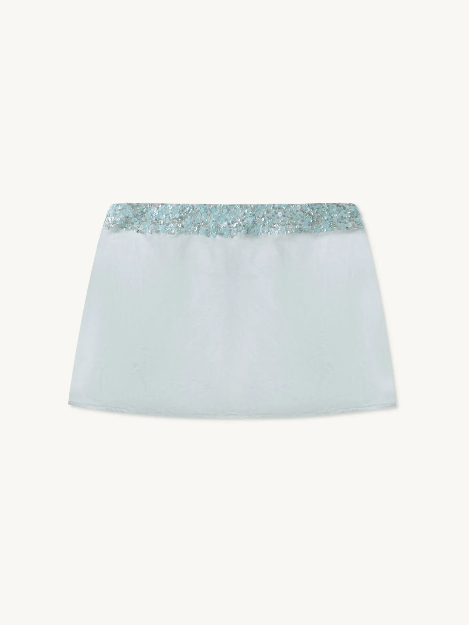 Marina Hand Beaded Mini Skirt - Ice Blue sold by Asta Resort