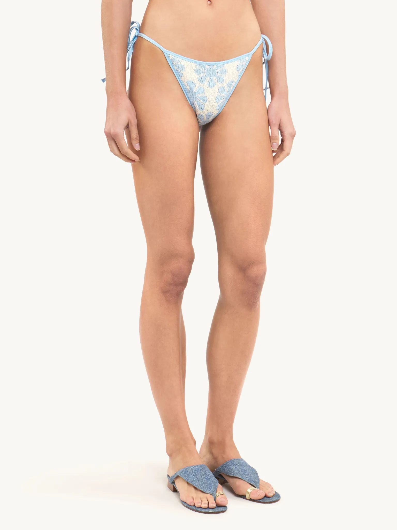 Lio Jacquard Bikini Bottom - Salt/Sky Blue Delilah Sequin sold by Asta Resort product image thumbnail 2