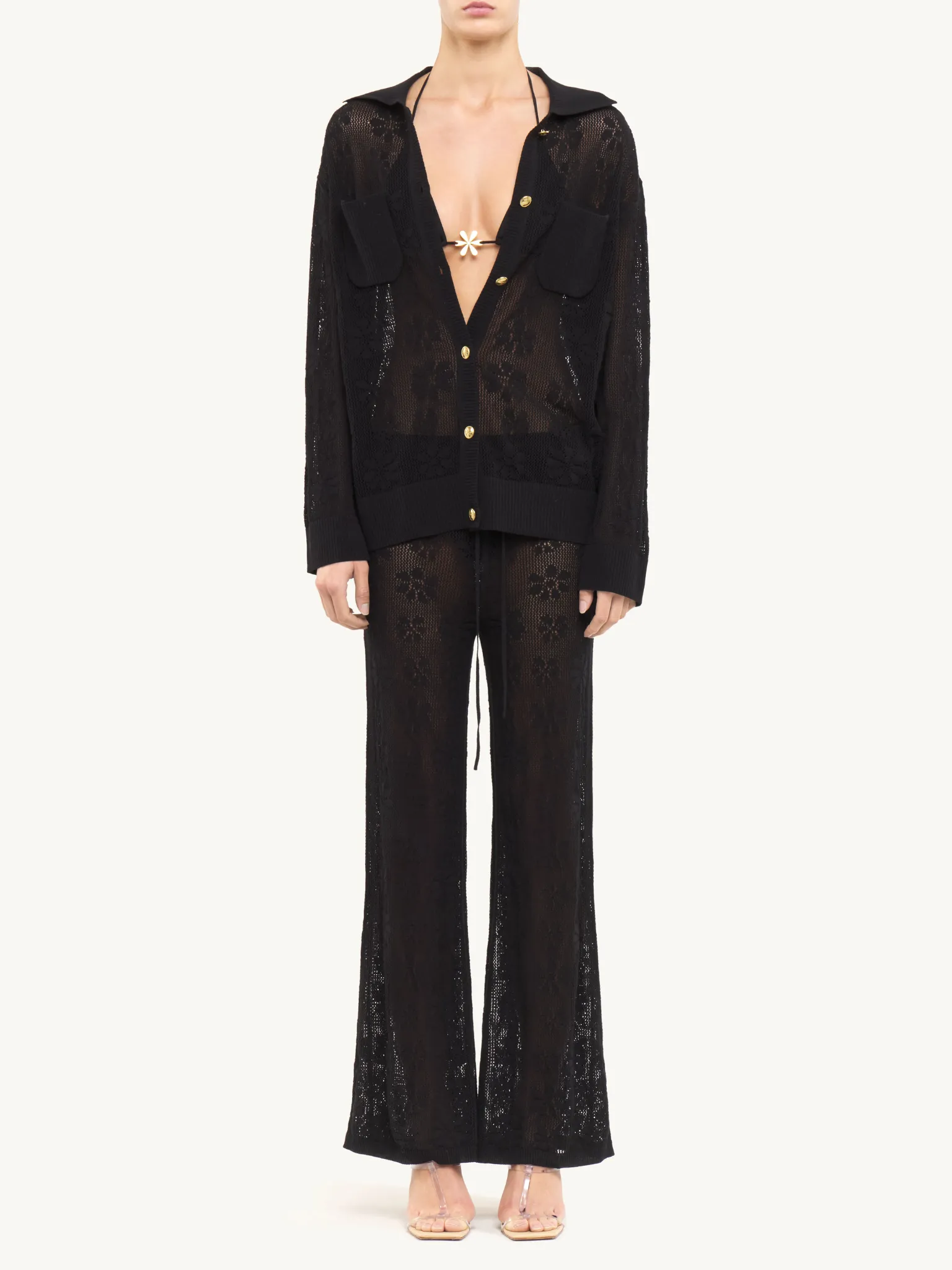 Delilah Crochet Pant - Black sold by Asta Resort product image thumbnail 2